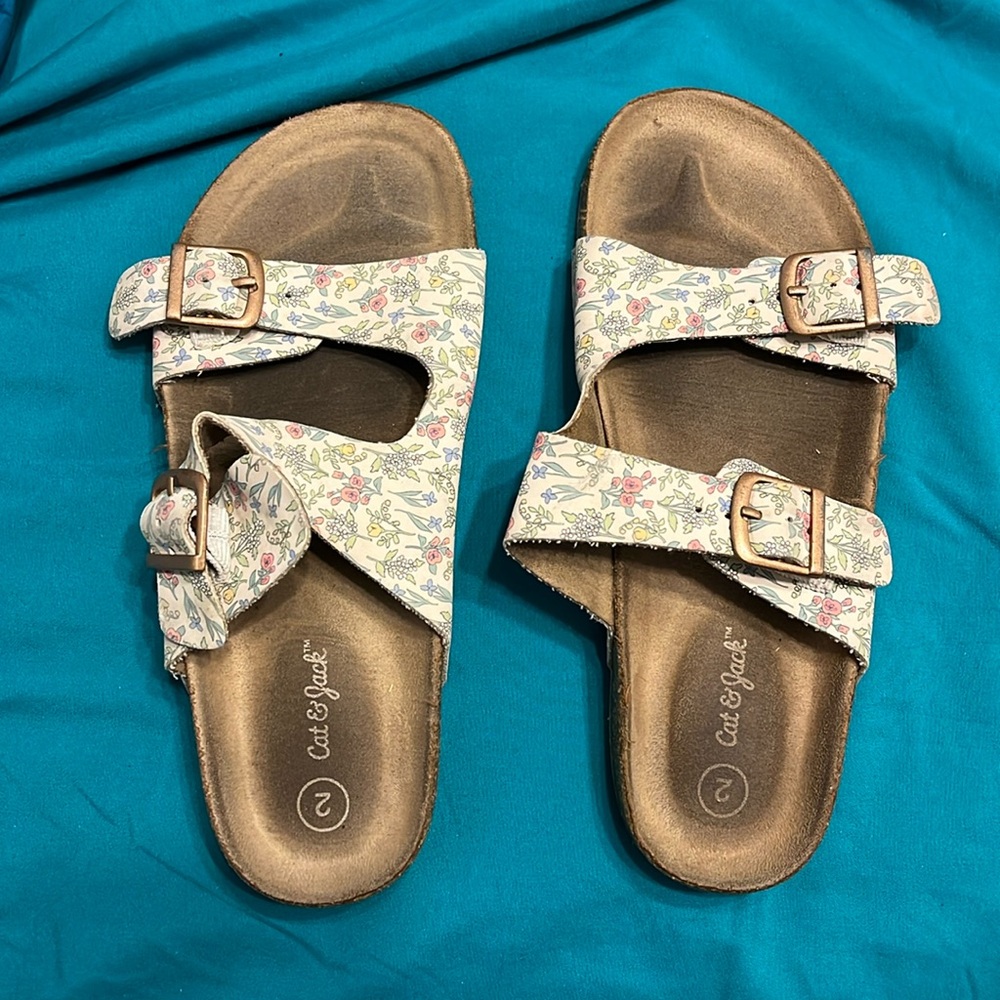 Cat & Jack Floral Sandal Sz 2